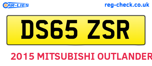 DS65ZSR are the vehicle registration plates.