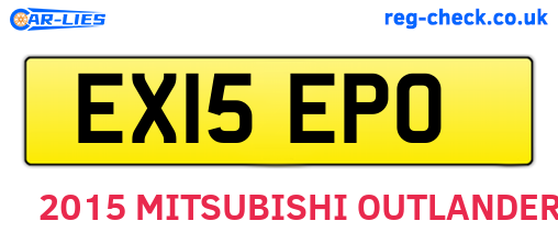 EX15EPO are the vehicle registration plates.