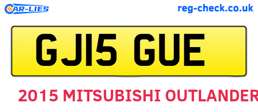 GJ15GUE are the vehicle registration plates.