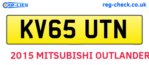KV65UTN are the vehicle registration plates.