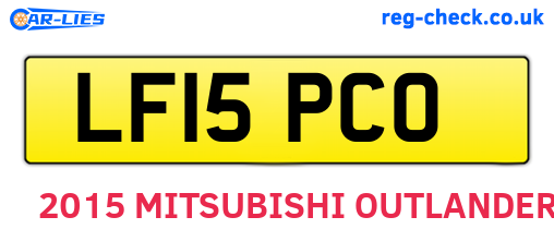 LF15PCO are the vehicle registration plates.