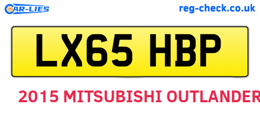 LX65HBP are the vehicle registration plates.