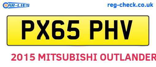 PX65PHV are the vehicle registration plates.