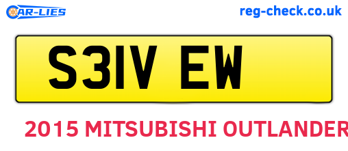 S31VEW are the vehicle registration plates.