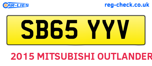 SB65YYV are the vehicle registration plates.