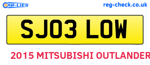 SJ03LOW are the vehicle registration plates.