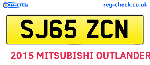 SJ65ZCN are the vehicle registration plates.