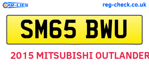 SM65BWU are the vehicle registration plates.