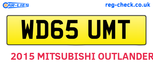 WD65UMT are the vehicle registration plates.