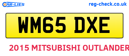 WM65DXE are the vehicle registration plates.