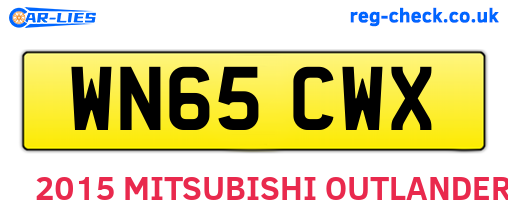 WN65CWX are the vehicle registration plates.