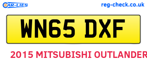 WN65DXF are the vehicle registration plates.