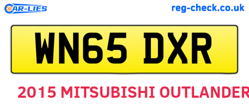 WN65DXR are the vehicle registration plates.