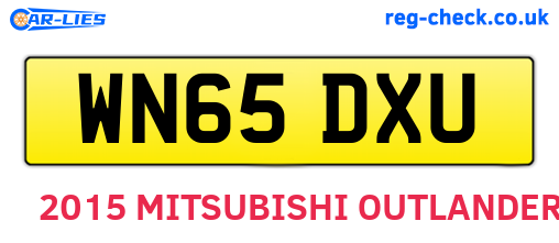 WN65DXU are the vehicle registration plates.