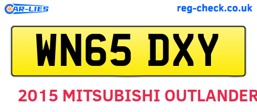 WN65DXY are the vehicle registration plates.