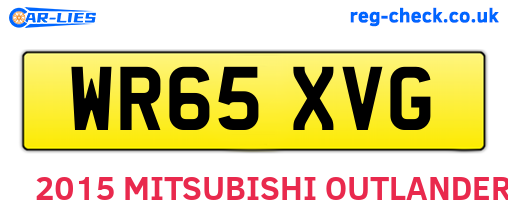 WR65XVG are the vehicle registration plates.