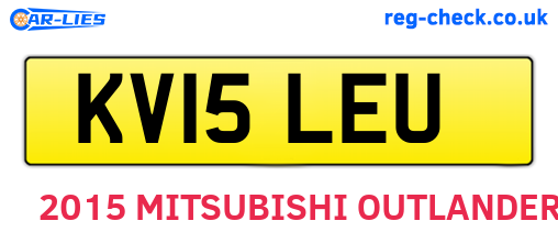 KV15LEU are the vehicle registration plates.