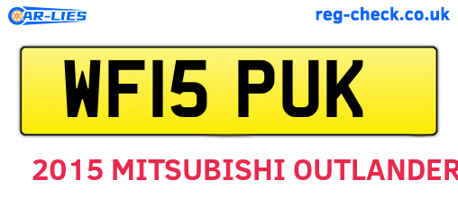 WF15PUK are the vehicle registration plates.