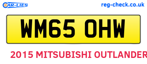 WM65OHW are the vehicle registration plates.