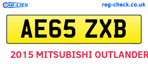 AE65ZXB are the vehicle registration plates.