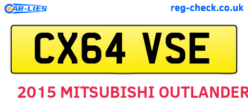 CX64VSE are the vehicle registration plates.