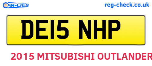DE15NHP are the vehicle registration plates.