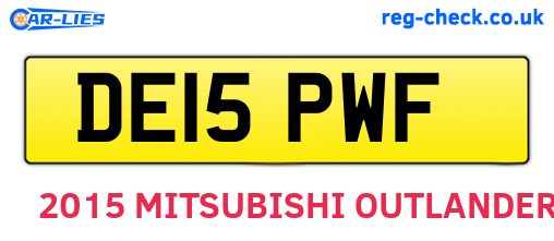DE15PWF are the vehicle registration plates.