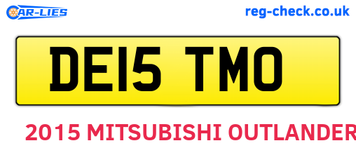 DE15TMO are the vehicle registration plates.