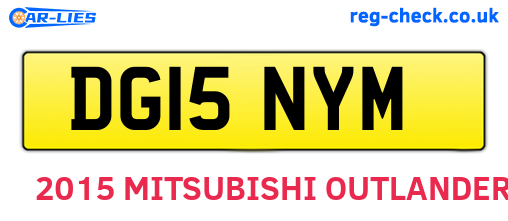 DG15NYM are the vehicle registration plates.