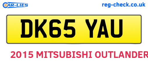 DK65YAU are the vehicle registration plates.