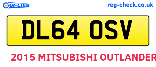 DL64OSV are the vehicle registration plates.