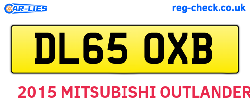 DL65OXB are the vehicle registration plates.