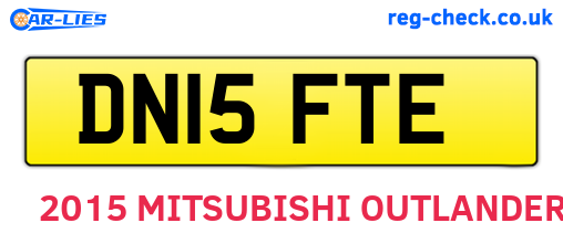 DN15FTE are the vehicle registration plates.