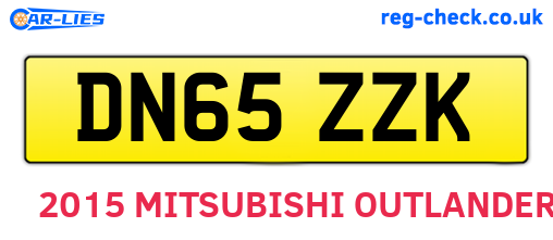 DN65ZZK are the vehicle registration plates.