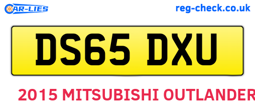 DS65DXU are the vehicle registration plates.