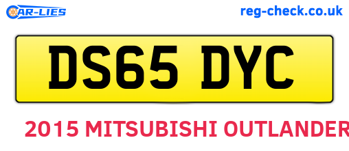DS65DYC are the vehicle registration plates.