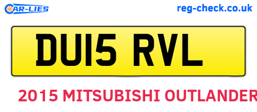 DU15RVL are the vehicle registration plates.