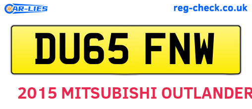 DU65FNW are the vehicle registration plates.