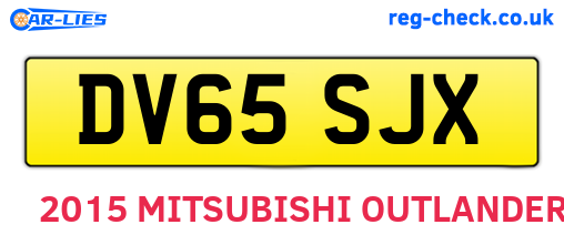 DV65SJX are the vehicle registration plates.