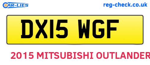 DX15WGF are the vehicle registration plates.
