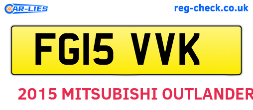 FG15VVK are the vehicle registration plates.