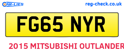FG65NYR are the vehicle registration plates.