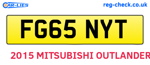 FG65NYT are the vehicle registration plates.