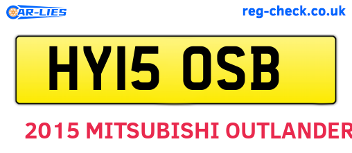 HY15OSB are the vehicle registration plates.