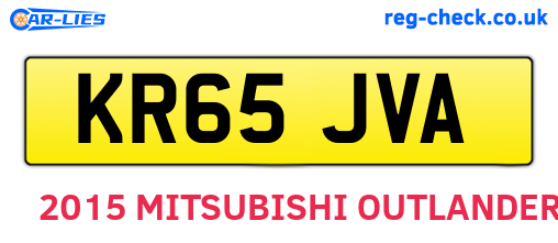 KR65JVA are the vehicle registration plates.