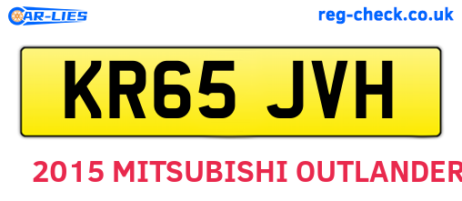 KR65JVH are the vehicle registration plates.