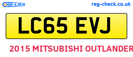 LC65EVJ are the vehicle registration plates.