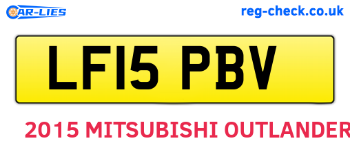 LF15PBV are the vehicle registration plates.