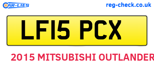 LF15PCX are the vehicle registration plates.