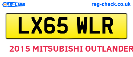 LX65WLR are the vehicle registration plates.